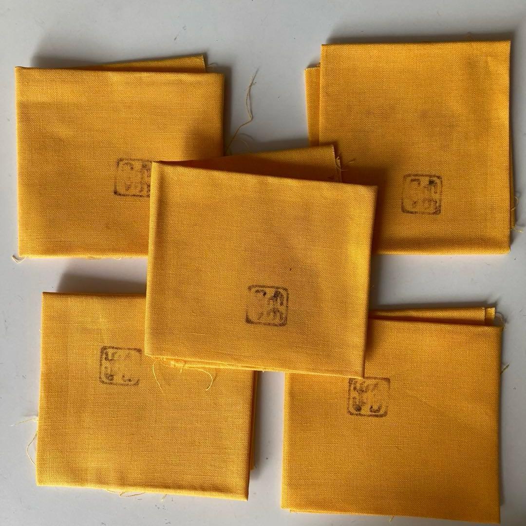 原田拾六 備前焼 向付 5客 共箱、陶歴、共布も5枚