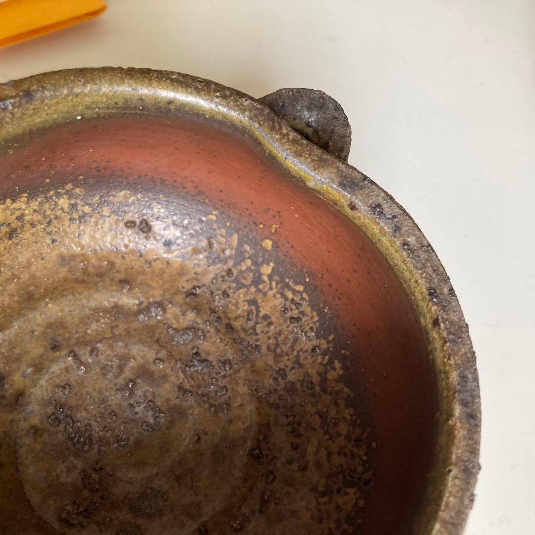 原田拾六 備前焼 向付 5客 共箱、陶歴、共布も5枚