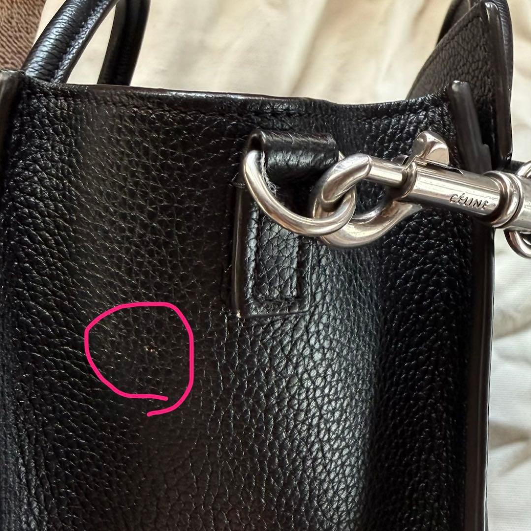 mame CELINE ラゲージナノ ブラック ショルダーバッグ