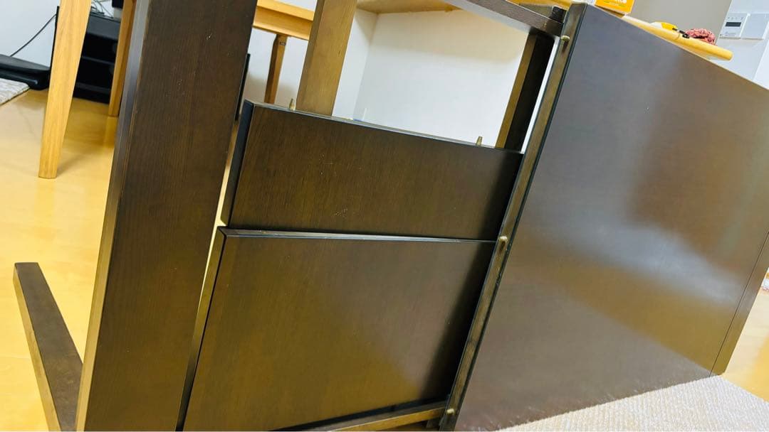 酵素。飛騨家具　イバタインテリア　二段伸縮可能ダイニングテーブル