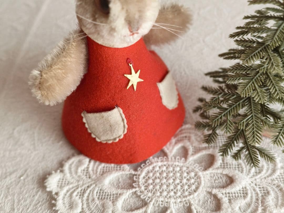 * vintage steiff ❀ * 赤いワンピースの ウサちゃん