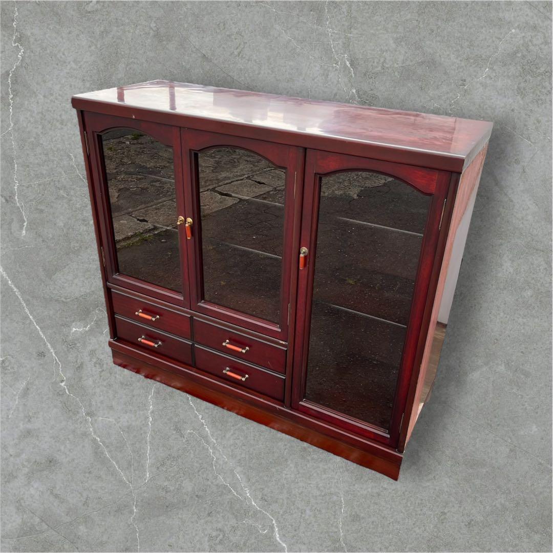 【アンティーク】木製 ガラス戸 キャビネット サイドボード リビングボード アンティーク】木製 ガラス戸 キャビネット サイドボード リビングボード