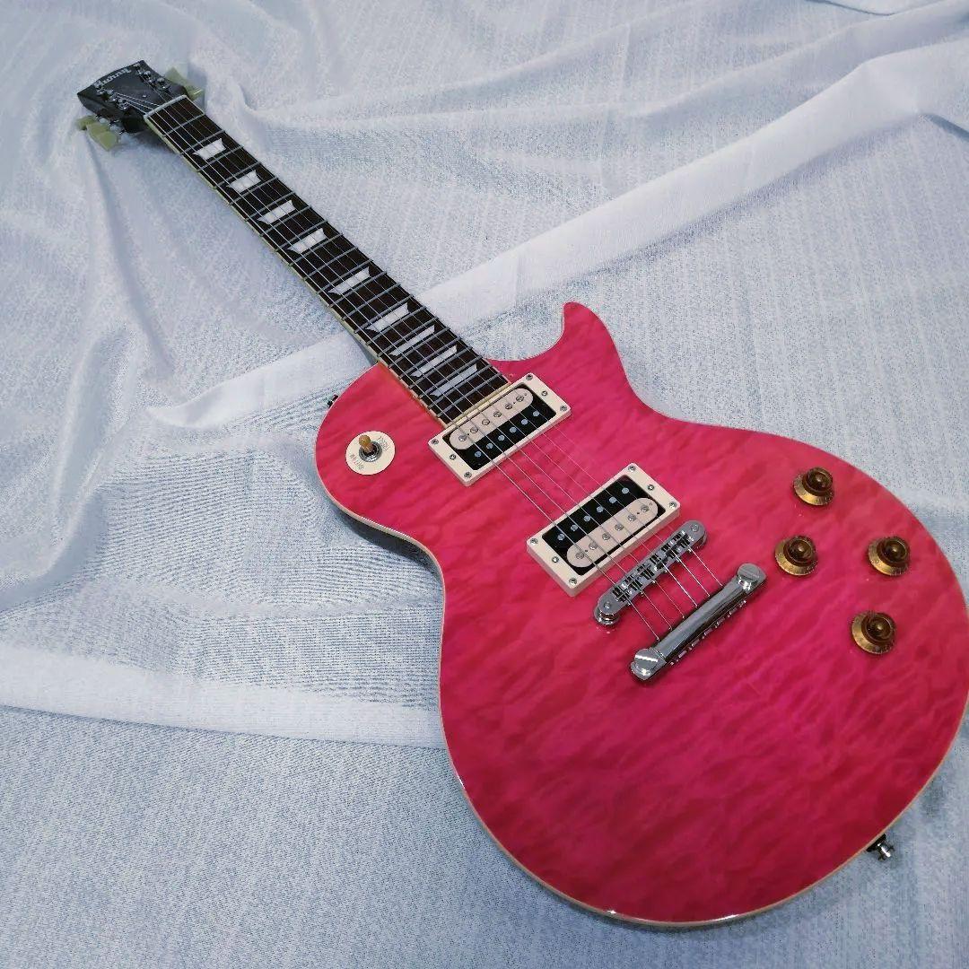 Burny Super Grade レスポールタイプ エレキギター ピンク - メルカリ