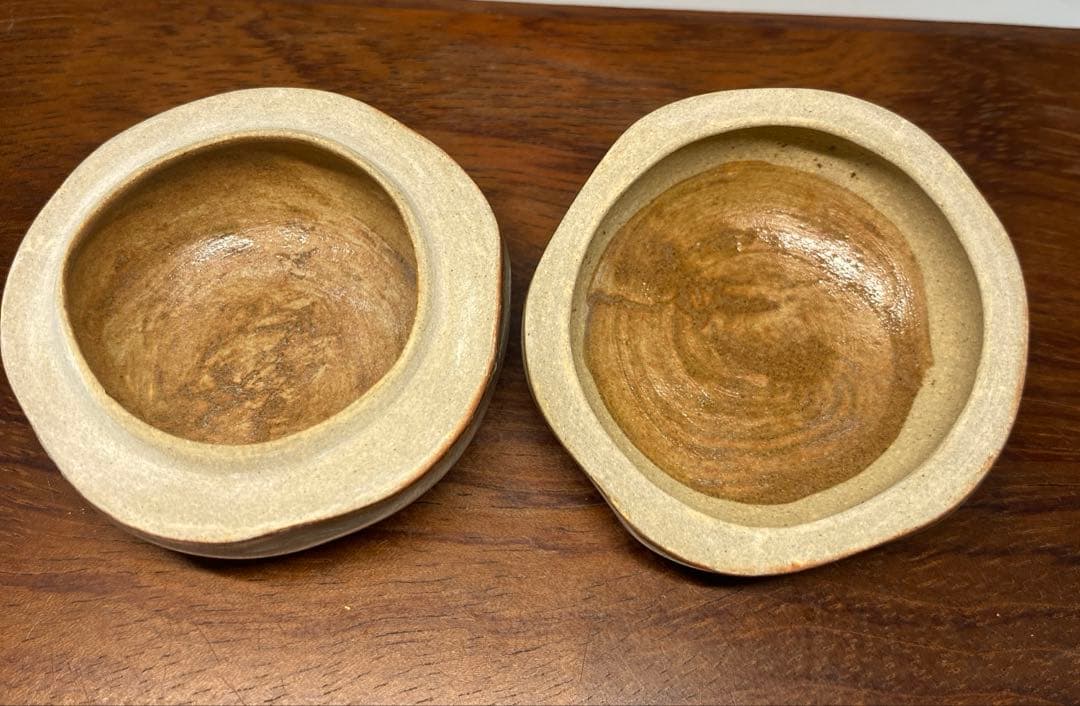 T891 水指 『高取焼』『掛分管耳 水指』『亀井楽山 造』 共箱