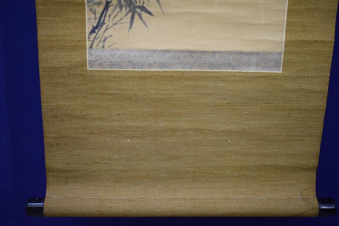 真作/高橋草坪/花鳥小禽図画賛/布袋屋掛軸HJ-818