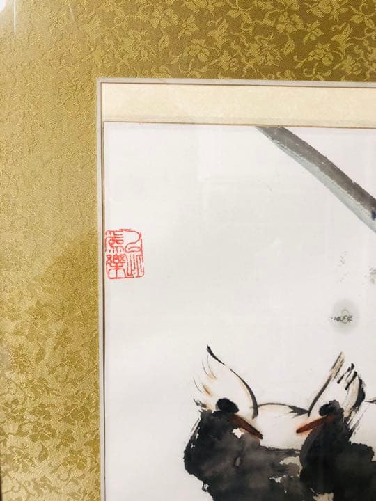 中国 骨董 墨絵 肉筆 以此為楽 春色在枝頭 山居 宮玉塗