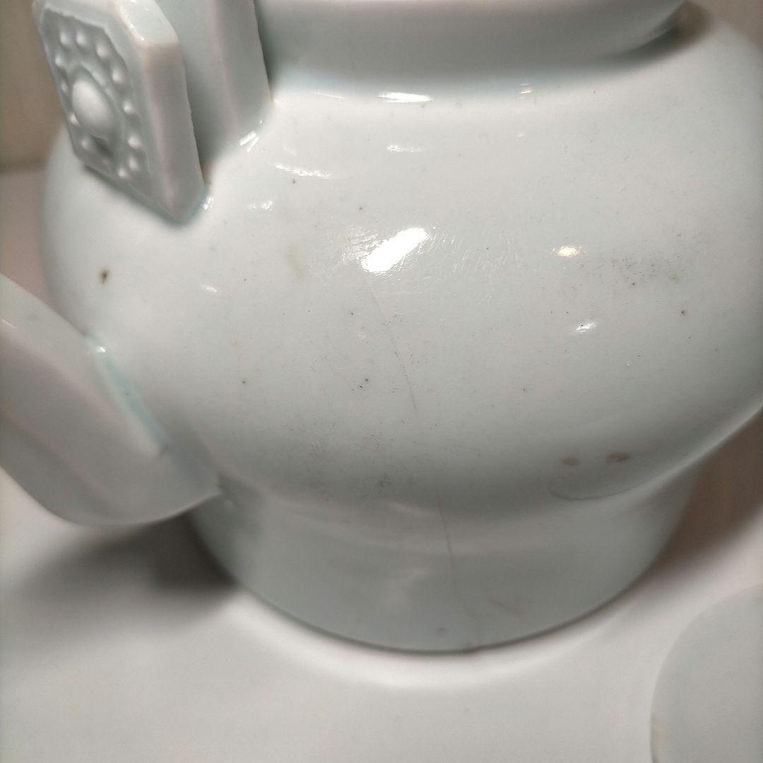 朝鮮古美術 李朝白磁水注 白磁提手水注 朝鮮古美術