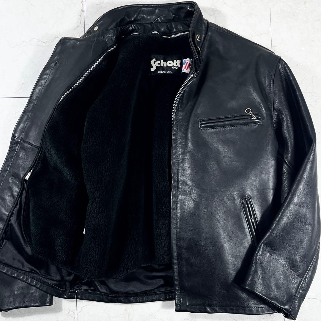 ✨極美品 ショット 641 ライダースジャケット 希少44 レザー 本革 楽天市場】Schott ショット シングル ライダースジャケット 641XX