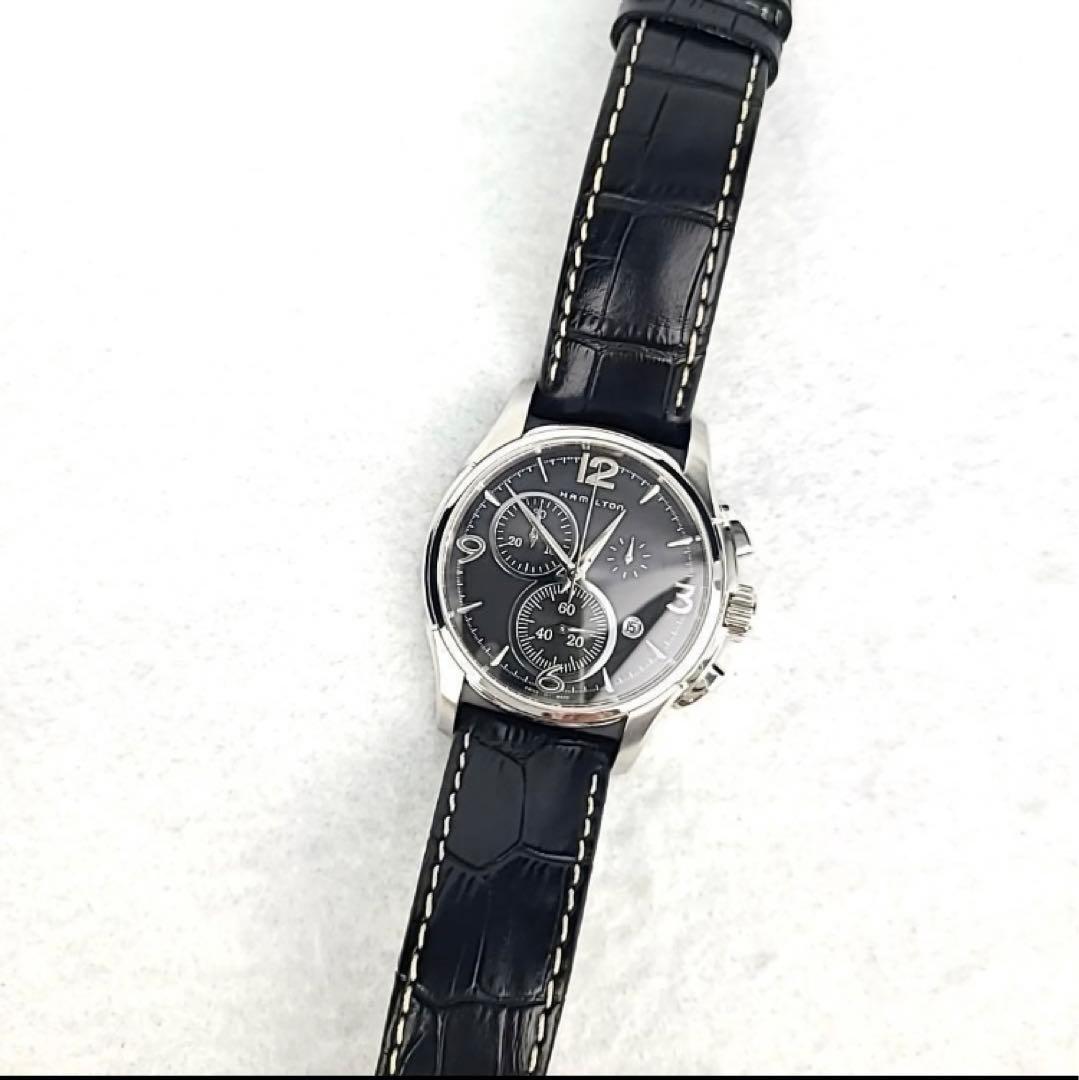 【値下げ！極美品】Hamilton ジャズマスター クロノデイト 革バンド黒