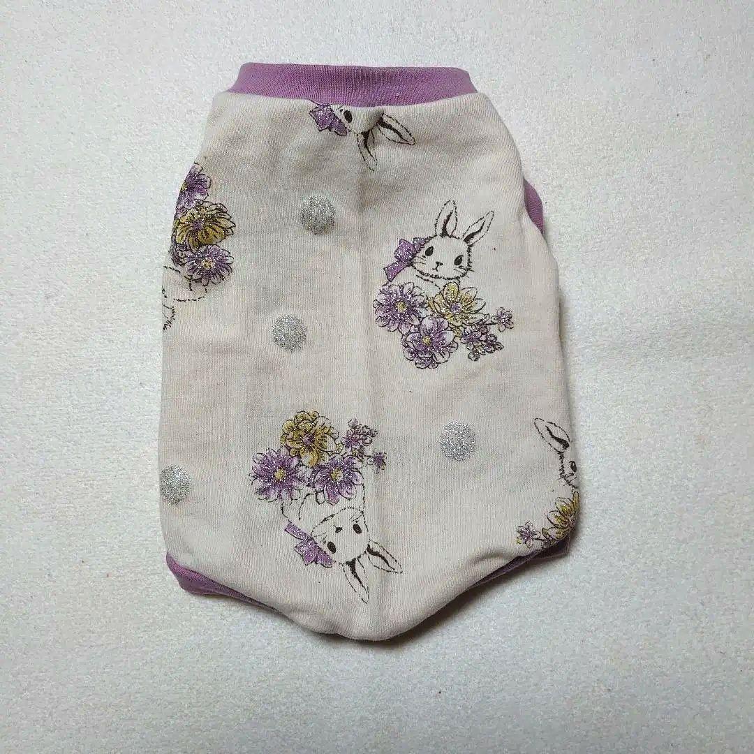 犬服 S わんこの普段着 花うさぎ