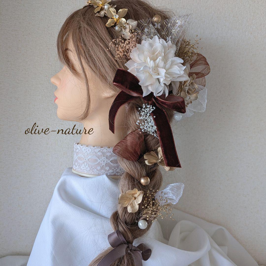 フランスアンティーク リボンとローズリースのオルモル装飾品 真鍮