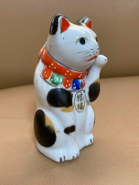 招き猫　加州猫寺　古瀬戸？　アンティーク