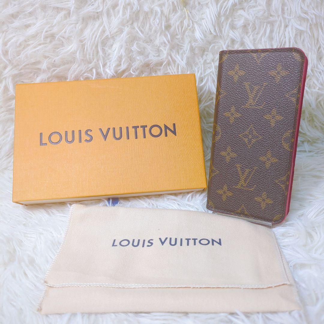 美品 ルイヴィトン iPhoneケース 7 8 プラス モノグラム 手帳型 iphone
