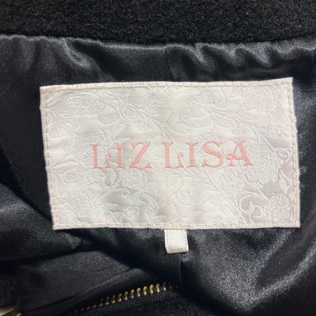 LIZ LISA リズリサ パールリボンビット コート ブラック ファー 黒