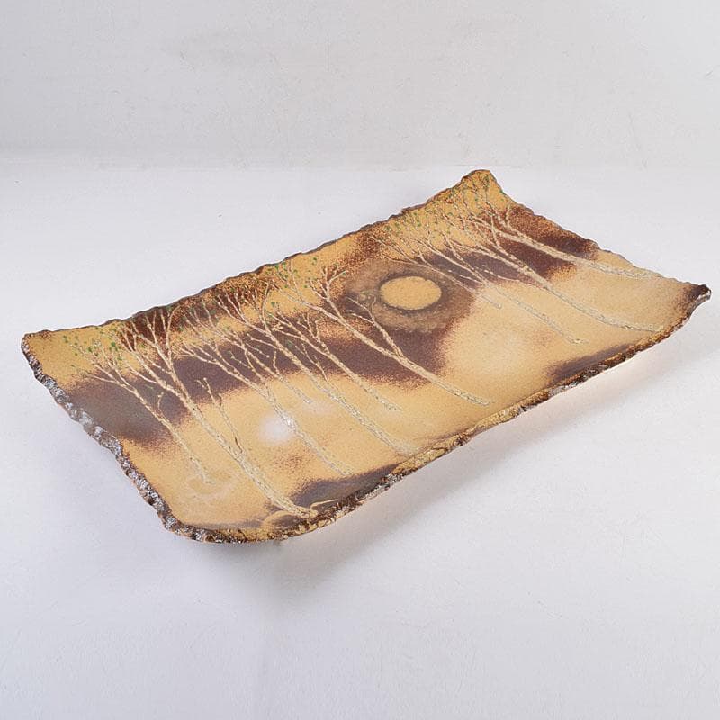 為那都窯 加藤高山（加藤純や）作 隆起象嵌金彩皿 共布共箱 V R8953B