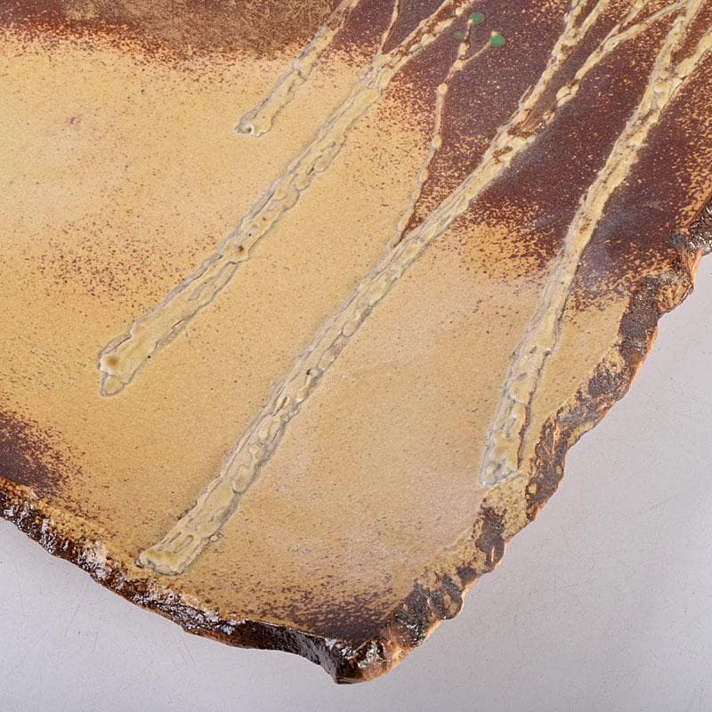 為那都窯 加藤高山（加藤純や）作 隆起象嵌金彩皿 共布共箱 V R8953B