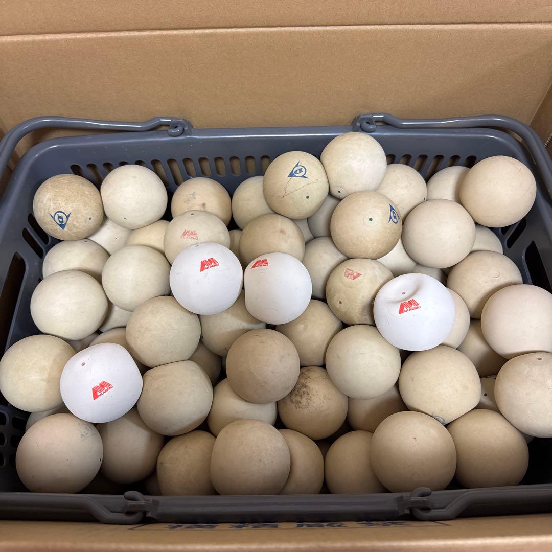 ④ 【ダンロップカゴ付き‼️ソフトテニスボール130球‼️】 - メルカリ