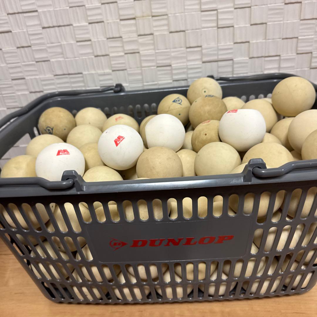④ 【ダンロップカゴ付き‼️ソフトテニスボール130球‼️】 - メルカリ