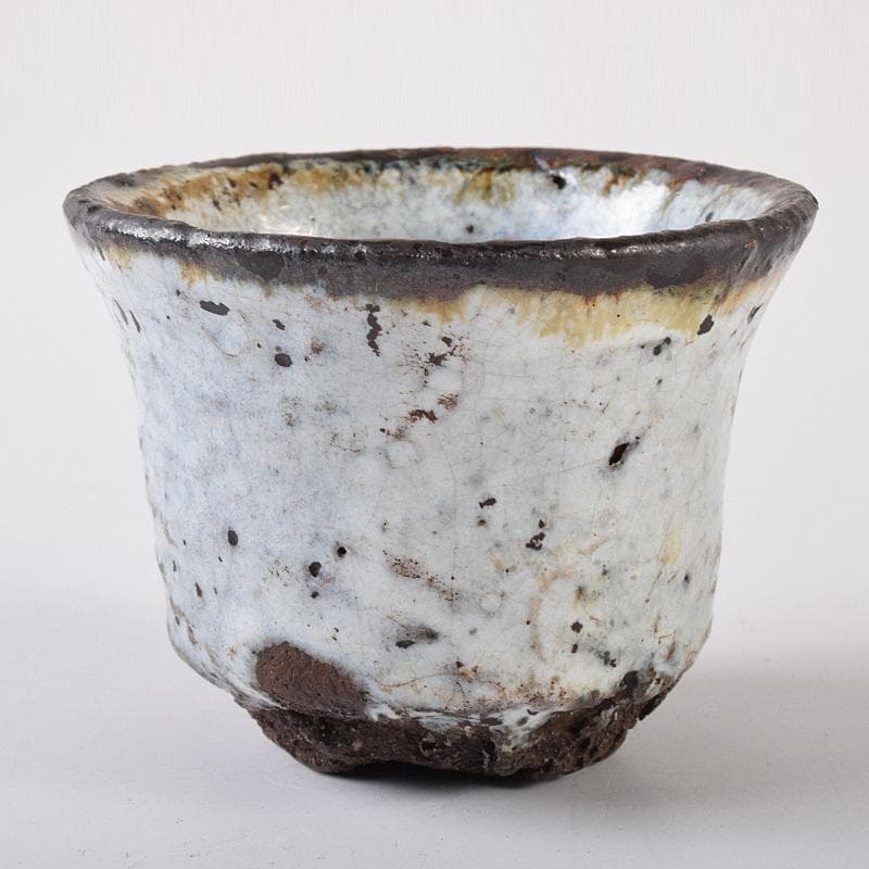 唐津焼　朝鮮唐津　盃　ぐい呑み　時代箱付　M　R7924