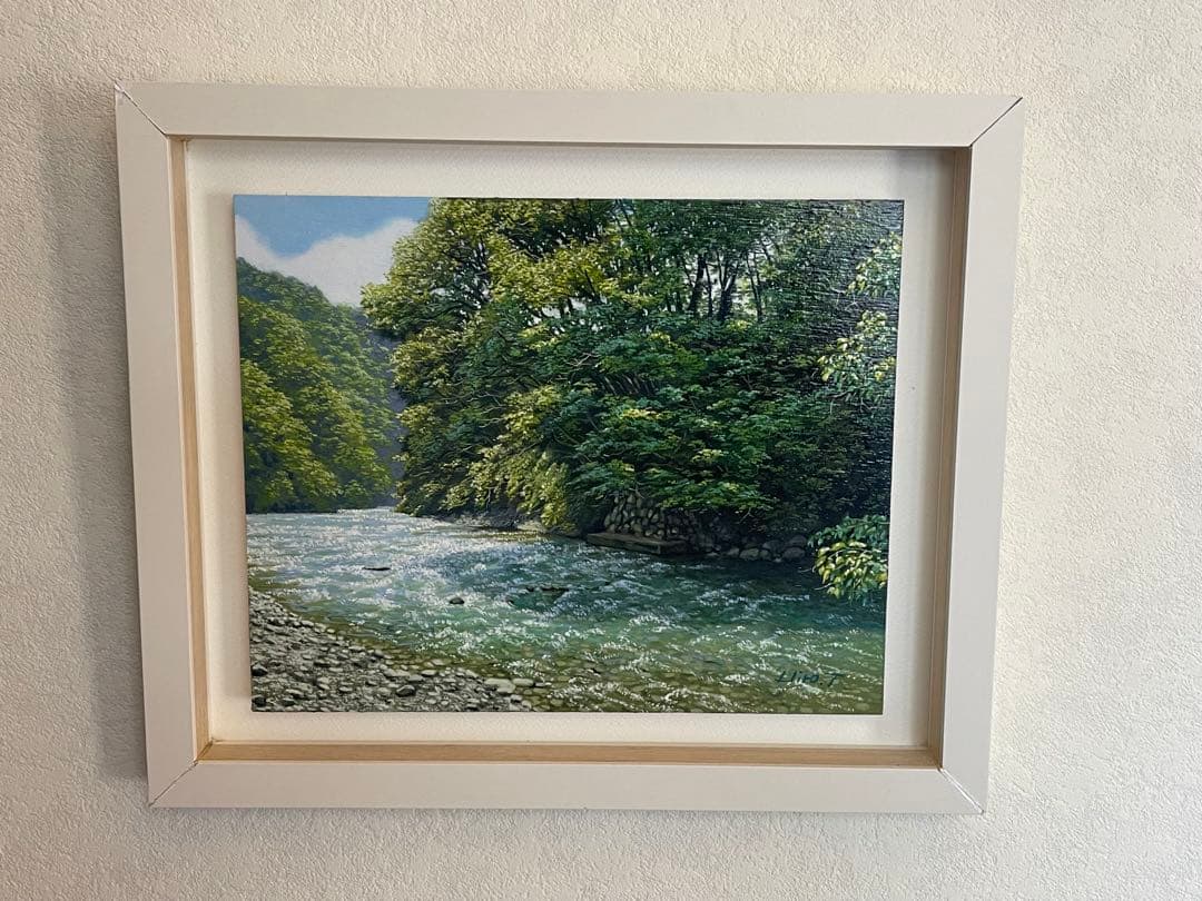 舘山浩丈　五月雨の後　油彩　F3 ・3号　写実　リアリズム　細密画　風景画