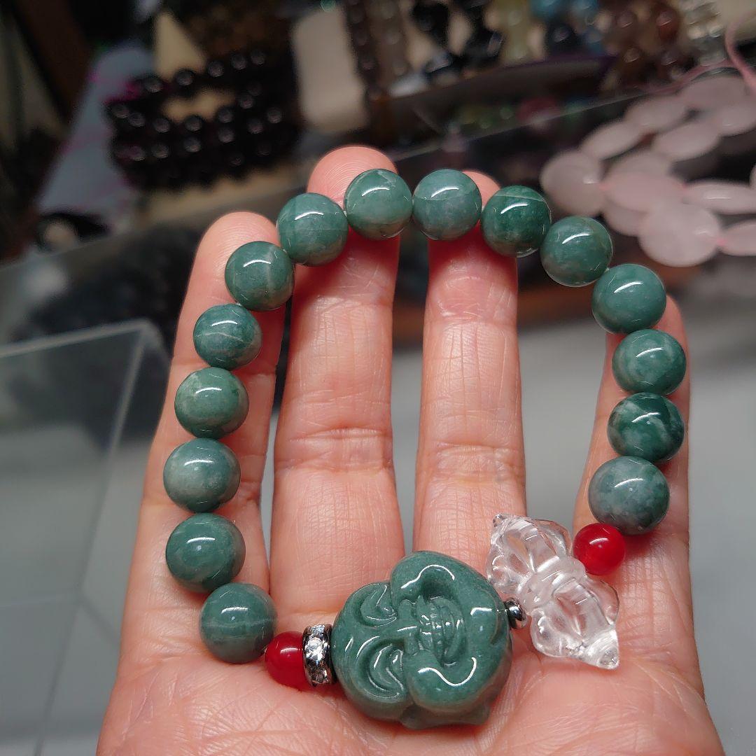 【mico様オーダー】モスアゲートブレス&レッドルチルブレス