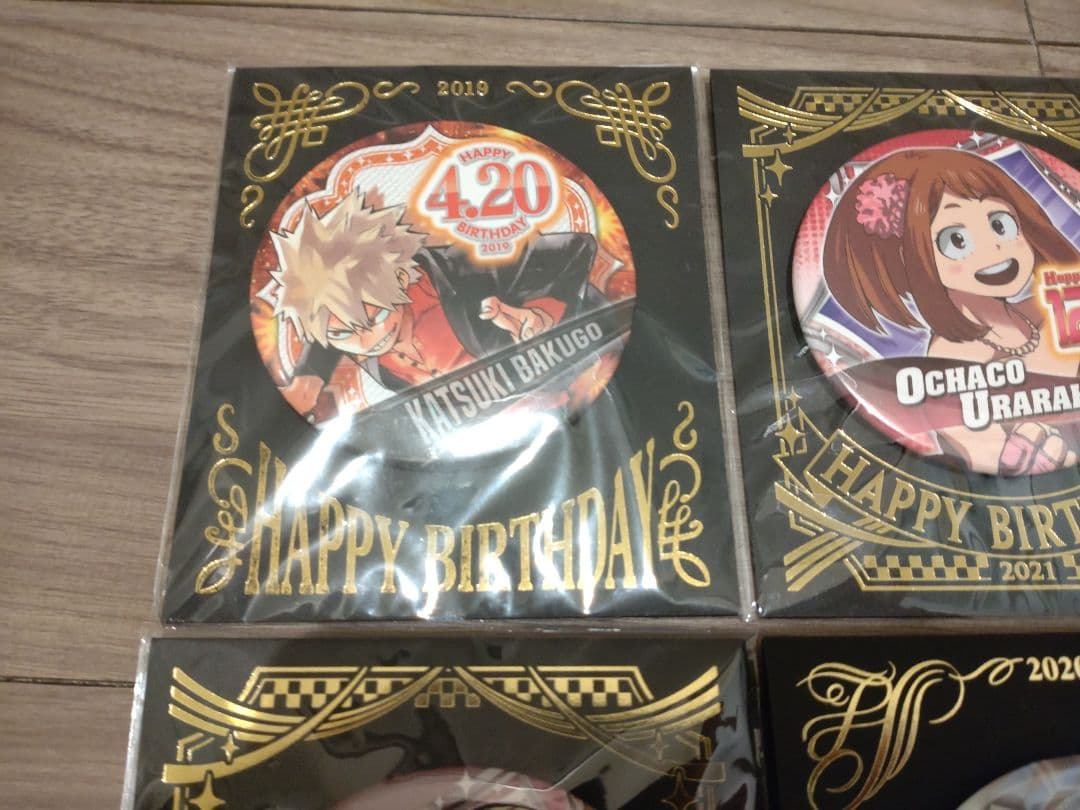 新品　ヒロアカ　缶バッジ　Happy Birthday　バースデイ