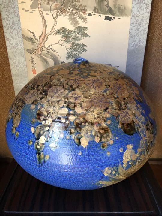 アンティーク 北欧ハーダンガーレース刺繍 大判クロス ブルーワーク