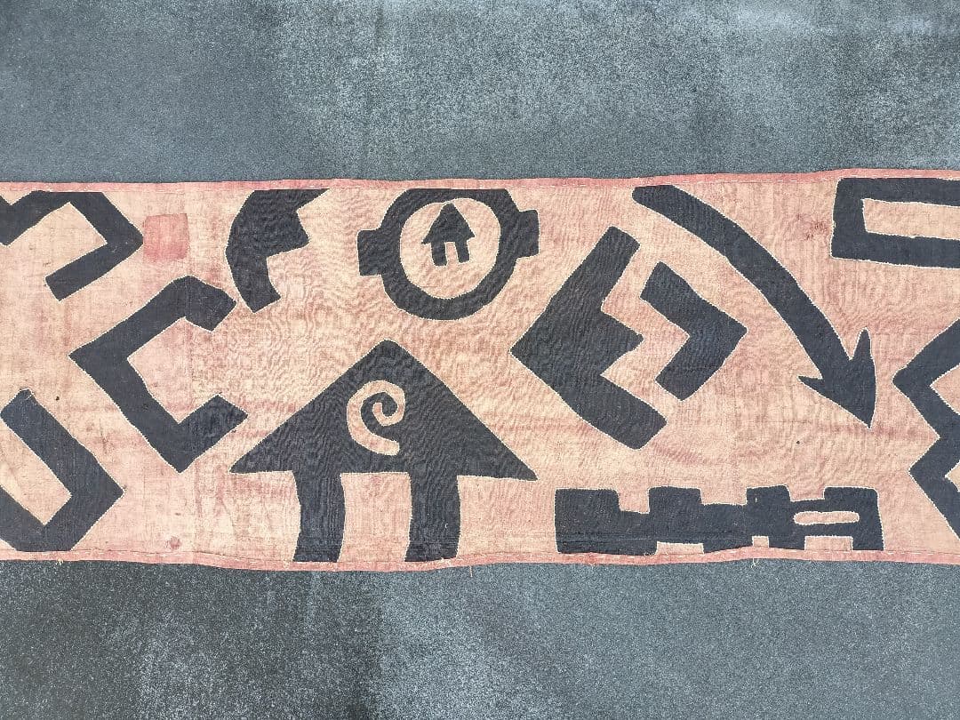 巨大　クバ布　アフリカ　3.6m 民藝　アンティーク