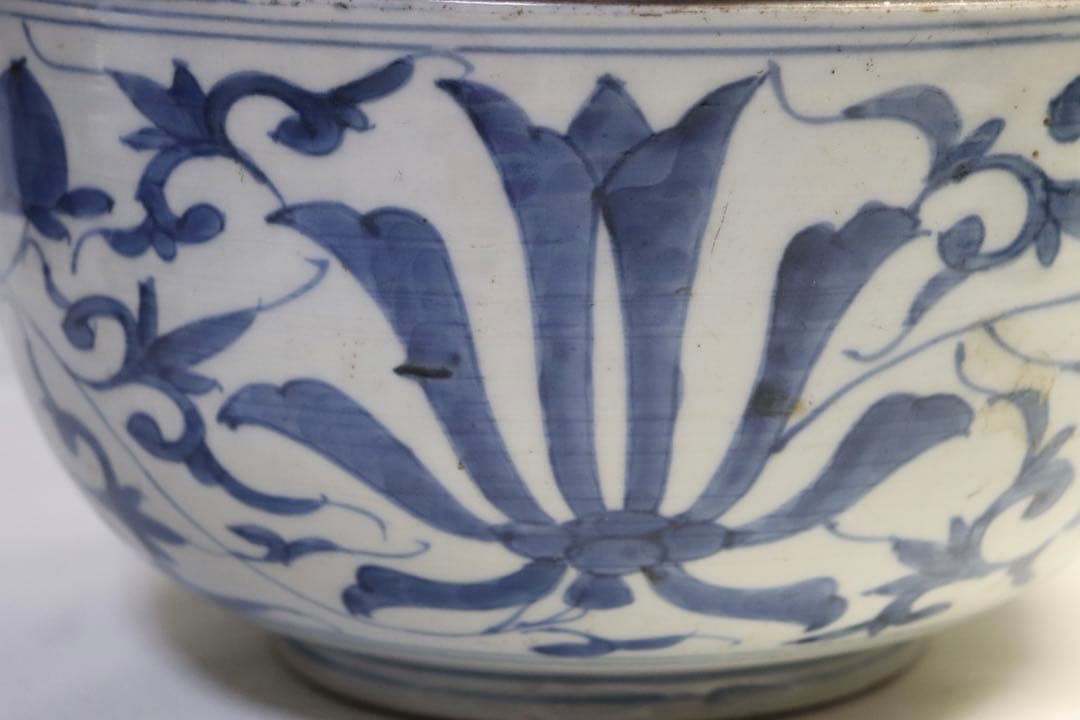 江戸 古伊万里 染付蓋物 アンティーク 送料込み1107