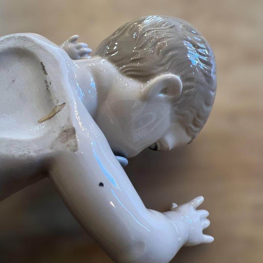 ヨーロッパビンテージゼファースペイン社陶器赤ちゃん人形 おしゃぶり付き