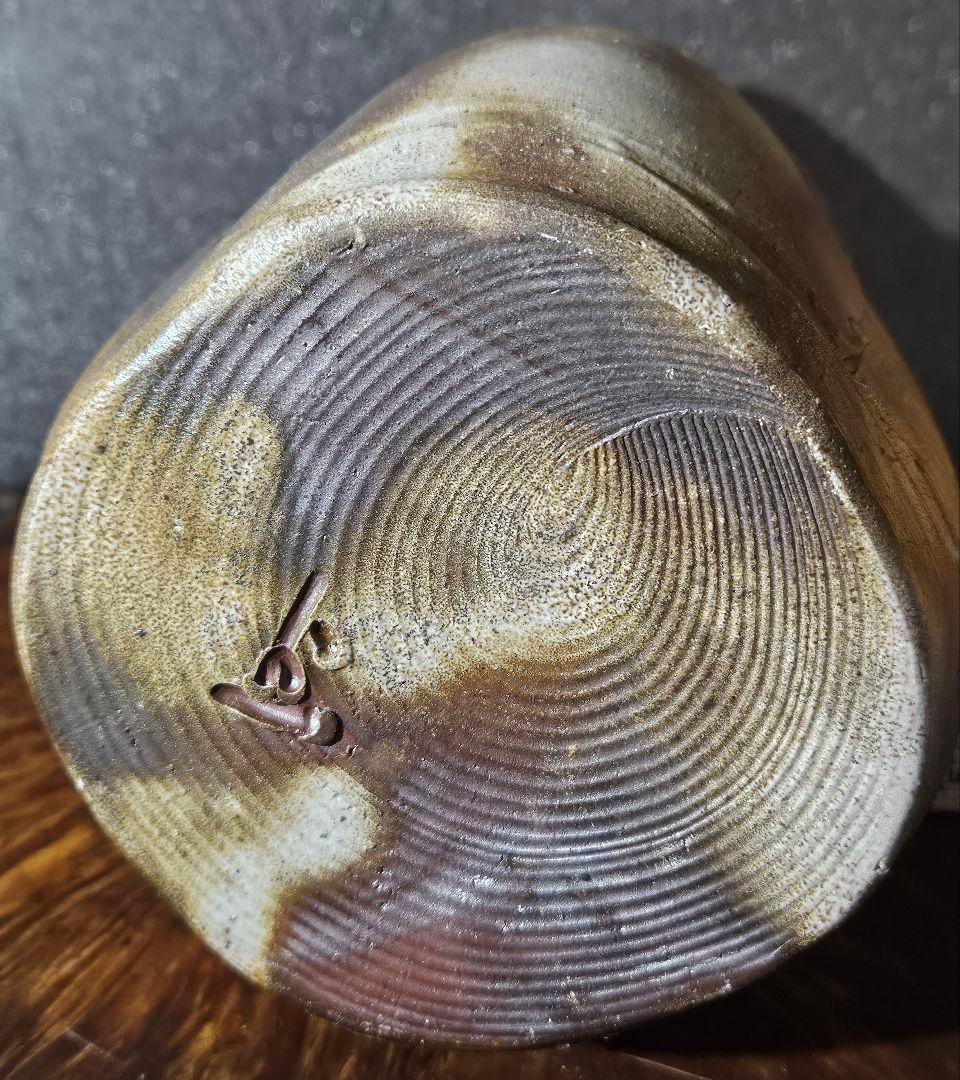 県重要無形文化財保持者 松井興之 造 備前花入 共箱