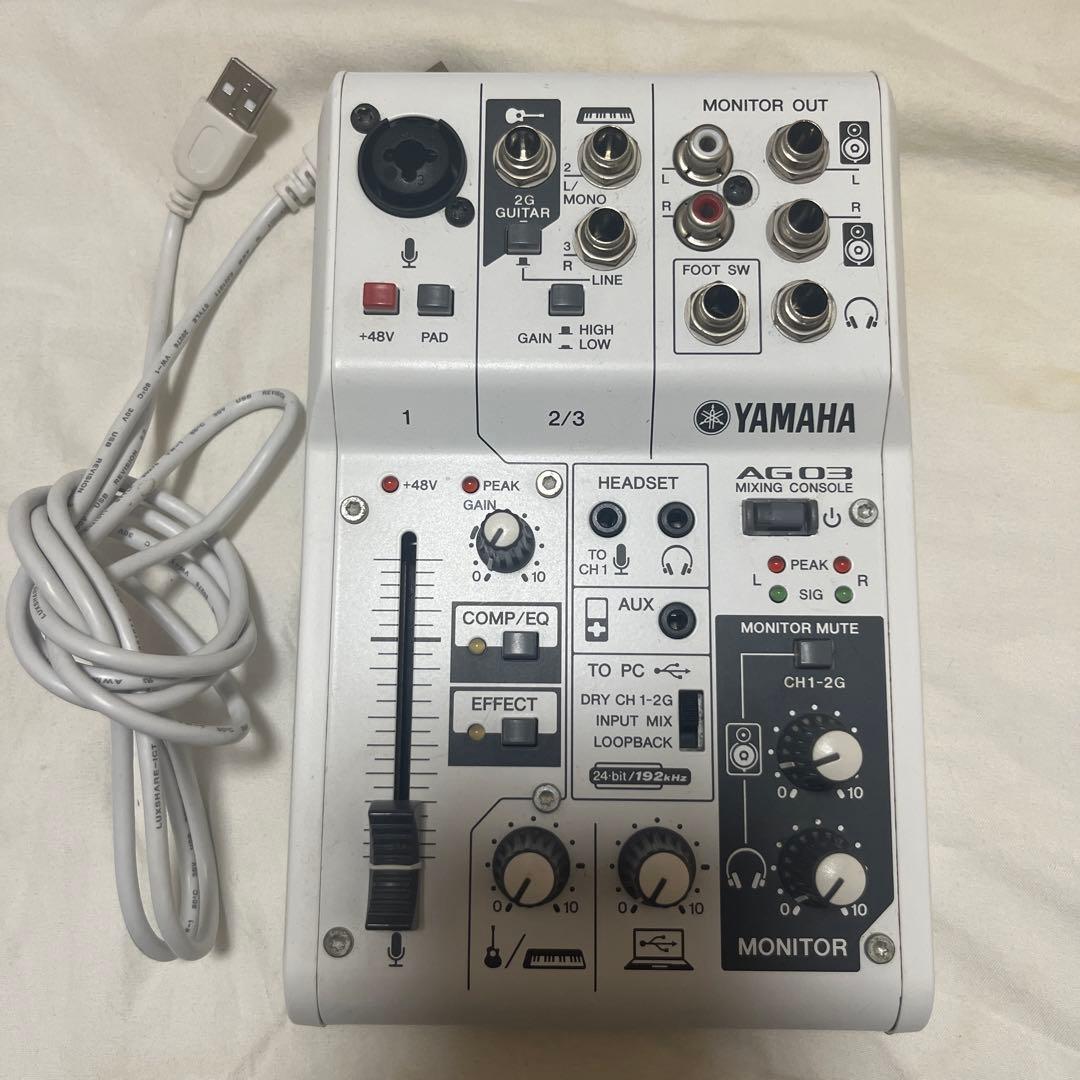 【配信 創作活動】Yamaha AG03 USB 接続用ケーブル付き YAMAHA AG03 MK2(配信用ケーブル付き) YAMAHA AG03 MK2(配信用ケーブル