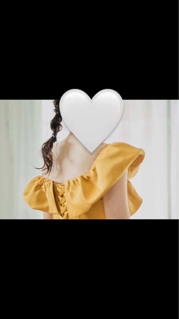 【あか】ドレスプロダクション　オフショルダーAラインドレス W274MU