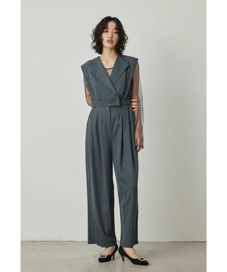 niana ニアナ スタンドアウトカラーオールインパンツ M 結婚式 お呼ばれ niana（ニアナ） パンツドレス スタンドアウトカラーオールインパンツ