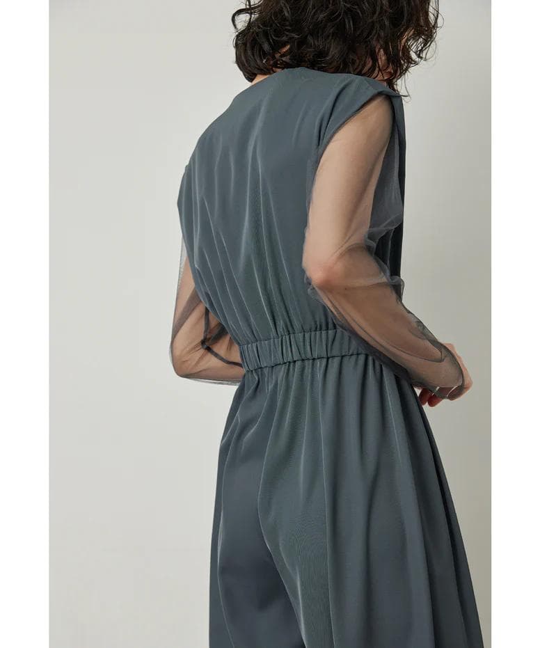 niana ニアナ スタンドアウトカラーオールインパンツ M 結婚式 お呼ばれ