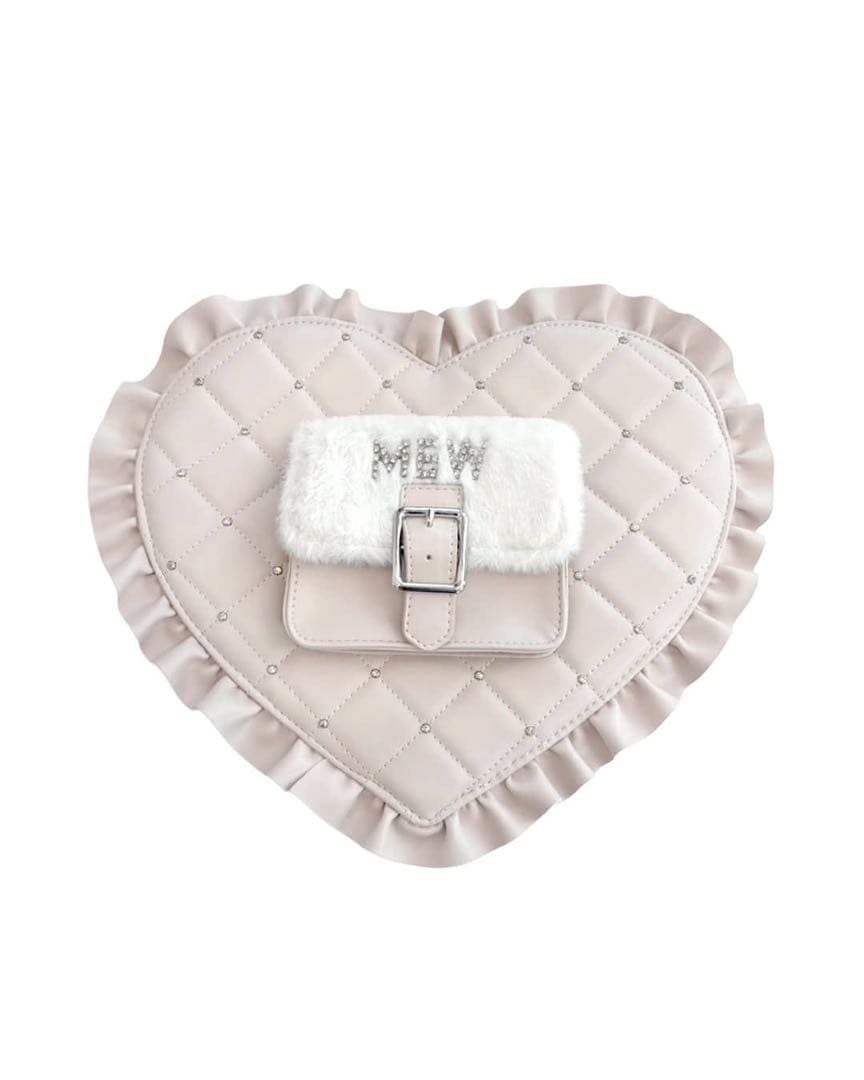 値下げ可Honeymewバッグ新品未使用ミシェルマカロンピンク地雷系フリルハート