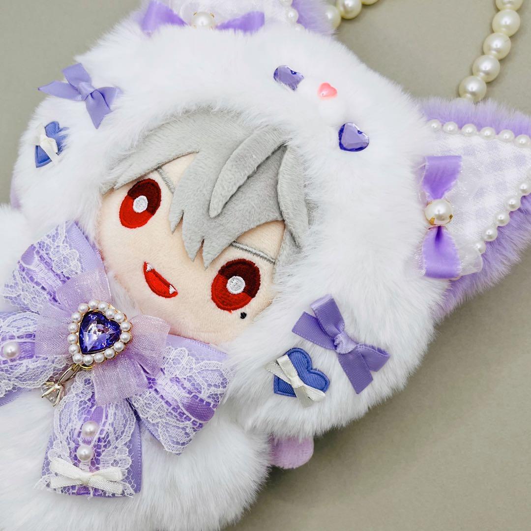 ぬい服 ♡ 16cm ♡ 着ぐるみ 【0498】 白 × むらさき - メルカリ