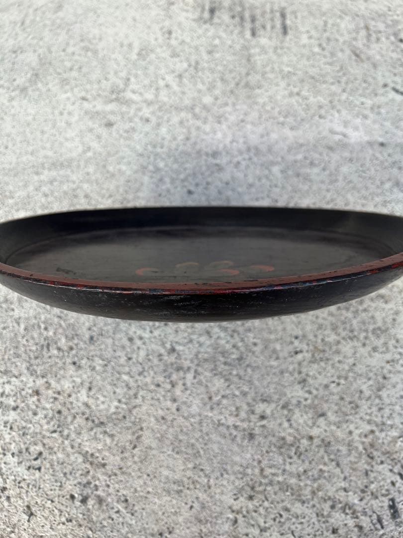 丸盆 盆 お盆 煎茶道具 煎茶盆 茶道具 漆器 木製 骨董 古道具 枯盆 民藝