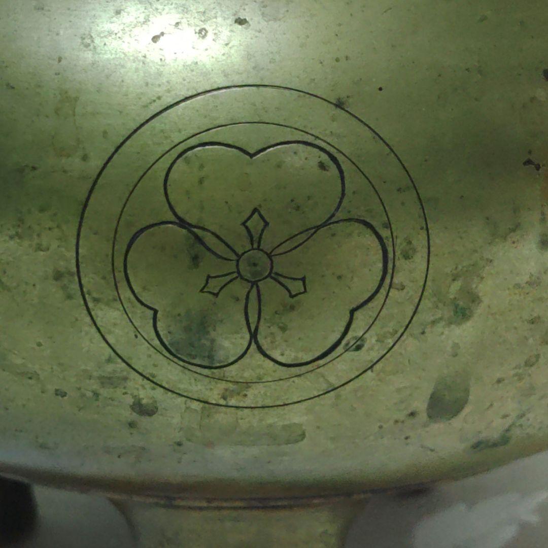 香炉 寺院仏具 獅子摘双耳三足香炉 真鍮製 金属工芸 ミ10