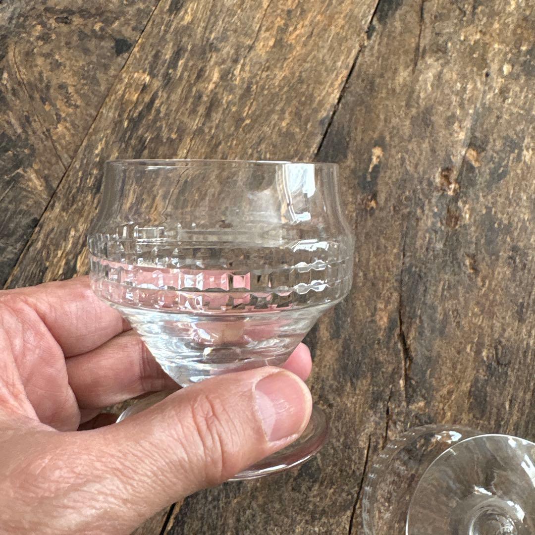 GW SALE⏬バカラ➁ アンティーク シャンパンクープ 2点 アールデコ