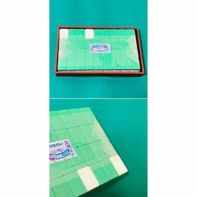 46 新品 高級麻雀牌セット　ミズノ丸一　ひかり　マージャンパイ　背緑　マルイチ