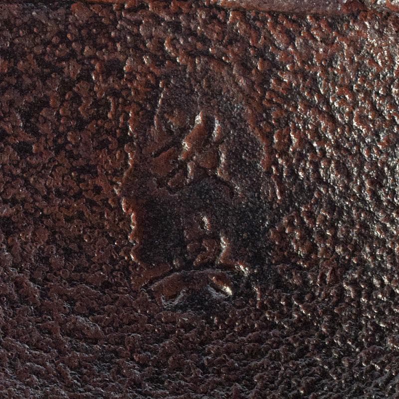 茶道具　人間国宝　釜師　高橋敬典作　桐地紋　真形釜　共布共箱　V　R8334B