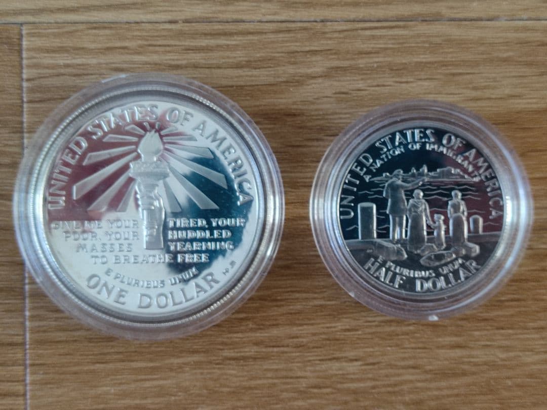 アメリカ リバティコイン 1986年 プルーフミント 1ドル 銀貨 50セント