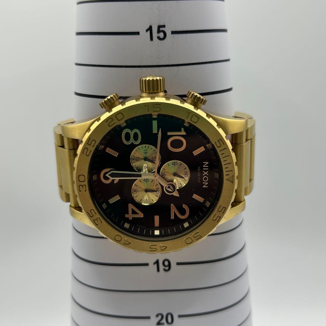 【美品】NIXON THE 51-30 CHRONO 黒金 腕時計 動作良好