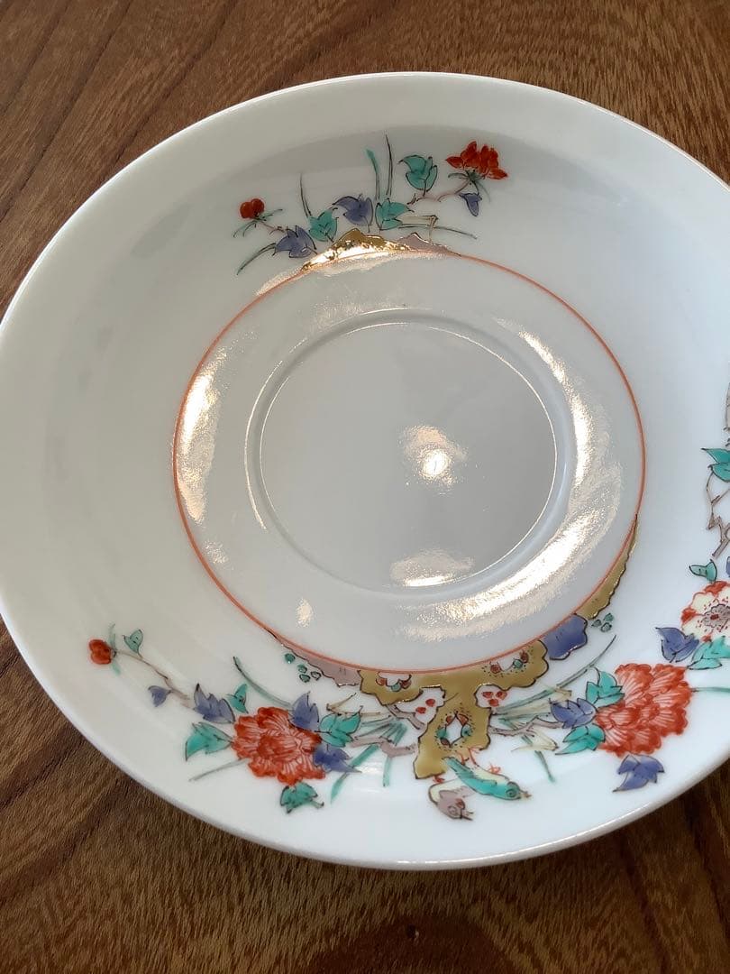 十四代酒井田柿右衛門 錦 秋草鶉文 珈琲椀 カップ＆