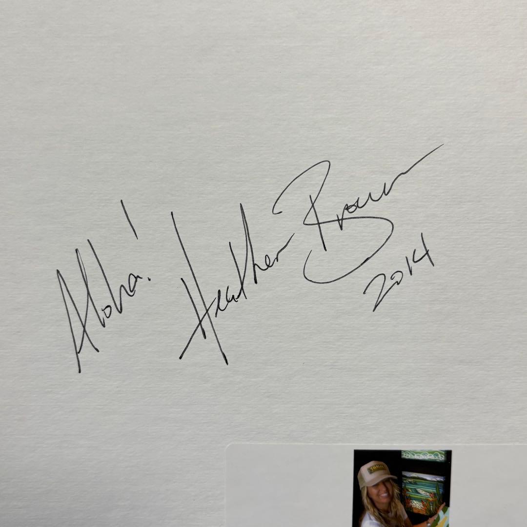 ヘザーブラウン　絵画　サイン入り　桜