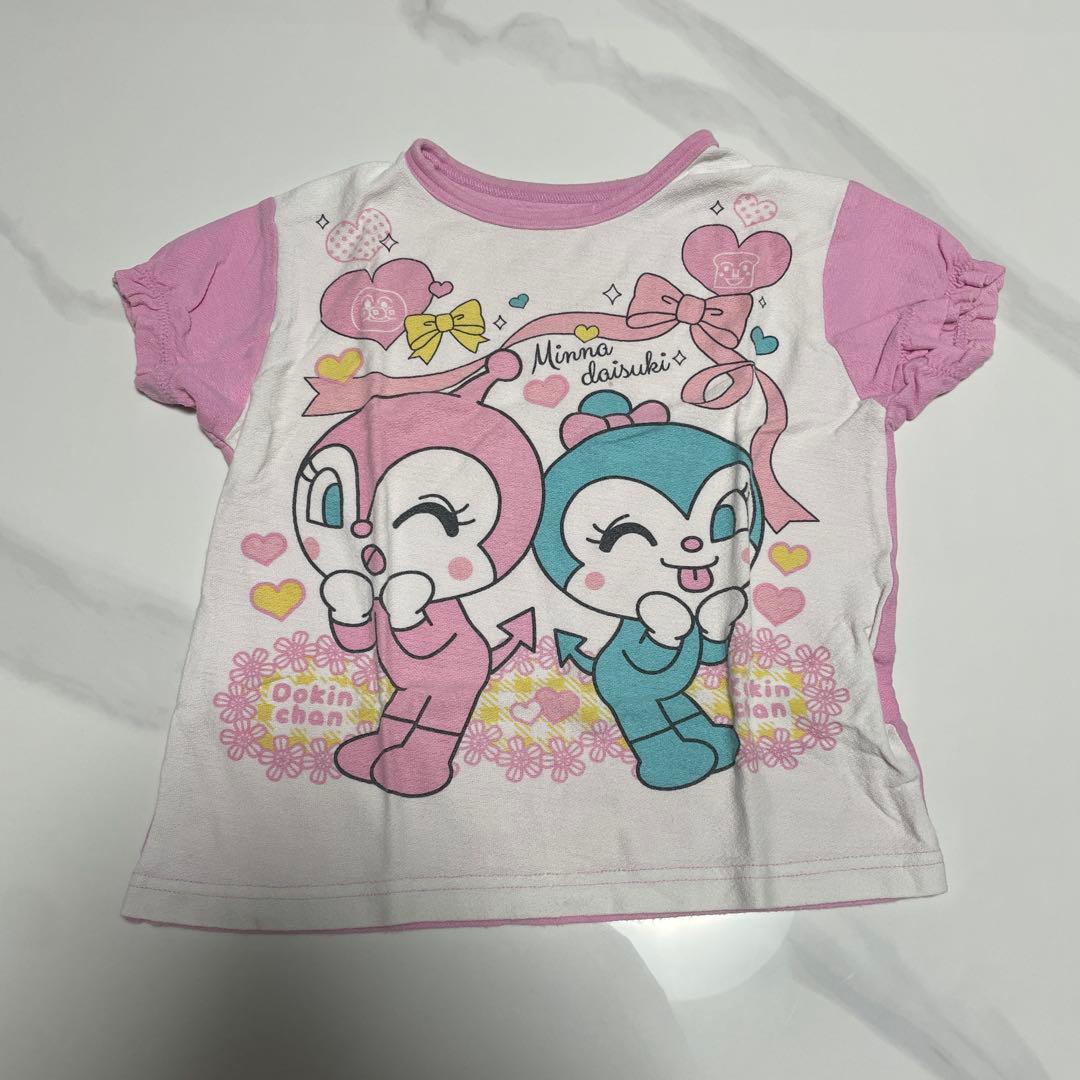 95 アンパンマン ドキンちゃん コキンちゃん ピンク パジャマ 寝巻き