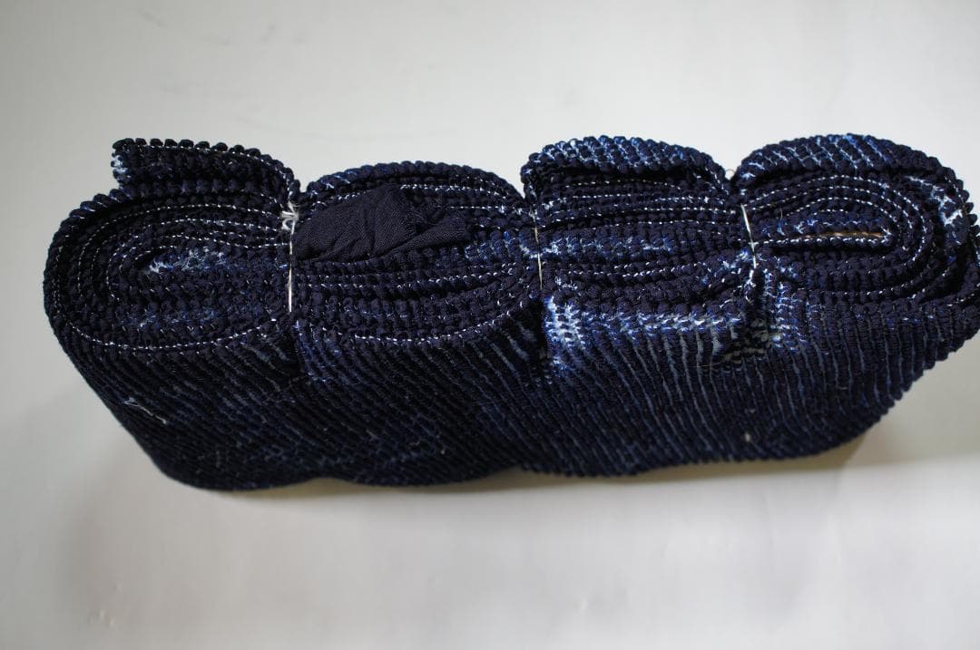 本場有松鳴海手絞り◆浴衣反物◆総絞り◆紺系◆ アンティーク