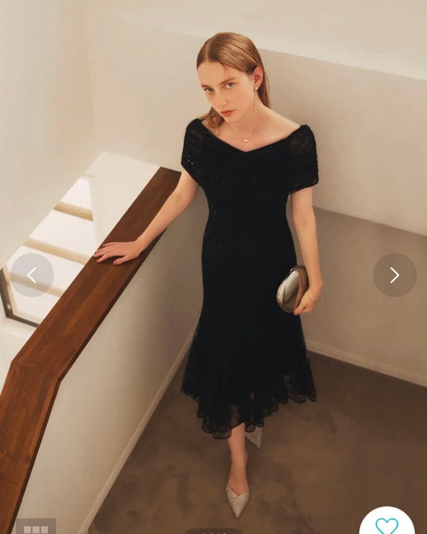 【美品】Leja 2wayレース花柄オフショルダードレス/オケージョンドレス