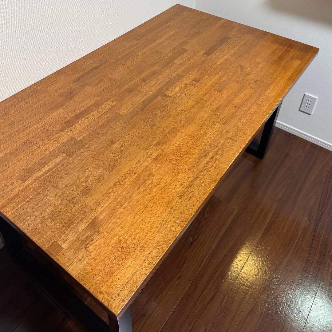 【大幅値下げ】kanademono ラバーウッドブラウン テーブル 140×80